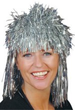 Unbranded Fancy Dress Costumes - Silver Punk Tinsel Wig