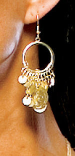 Spartan Queen coin earrings.