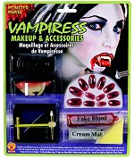 Unbranded Fancy Dress Costumes - Vampiress Makeup And Accessories Including Blood
