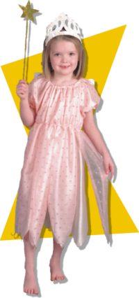 A gorgeous pink satin look fairy dress