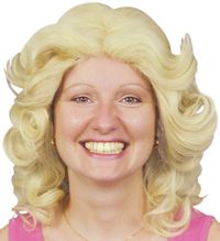 This 1970s style flicky wig with waves will turn you into a crime fighting angel