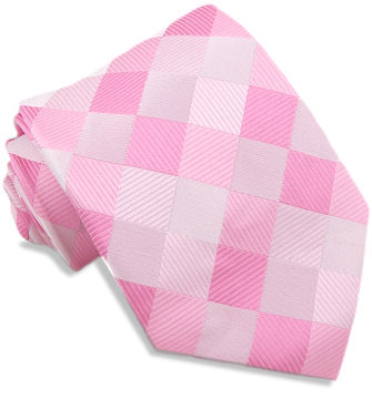 Unbranded Fashion Pink Square Extra Long Tie