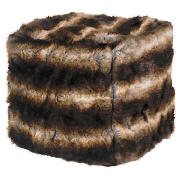 Unbranded Faux Fur Beancube Brown/Black 45x45