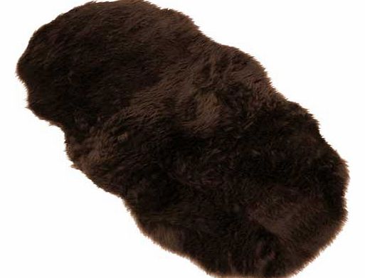 Unbranded Faux Fur Double Sheep Shape Rug - Brown - 75 x