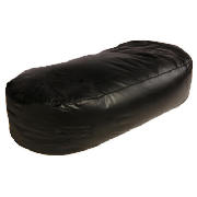 Unbranded Faux Leather Bean Bag Lounger, Black
