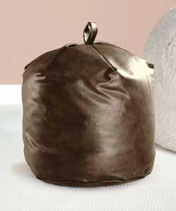 Faux Leather Beanbag Cover - Brown