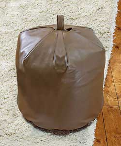 Faux Leather Beanbag Cover - Caramel