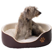 Unbranded Faux leather dog bed large