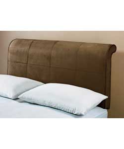 Faux Suede King Size Chocolate Headboard