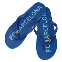 Unbranded FC Barcelona Flip Flops - KIDS - Blue.