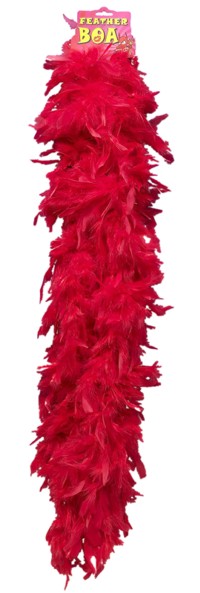 Unbranded Feather Boa - Red 70 Inch