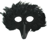Unbranded Feather Eyemask with Beak - Black