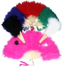 These soft fluffy real feather fans are absolutely charming costume accessories. The ivory coloured