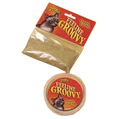 Revitalise tired toys by rubbing them in Feeline Groovy.  Made from a blend of 4 American Catnip her