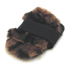 Dress your dog up in style this winter with a pair of Fido Fleece Booties styled in faux jaguar.  Ea