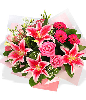 Unbranded Finest Bouquets - Pink delight - Giftset