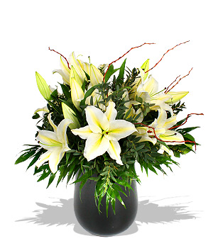 Unbranded Finest Bouquets - White Lily Bouquet
