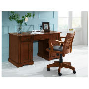 Unbranded Finest Malabar Home Office Desk, Dark Stain