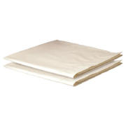 A pair of plain ivory coloured oxford pillowcases from the Tesco Finest range. Made from 100 egyptia