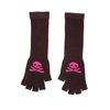 Unbranded Fingerless Gloves - Skull (Black/Pink)