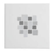 The Flagstone Insert ceramic tile is a wall tile in a white finish with a geometric design which wil