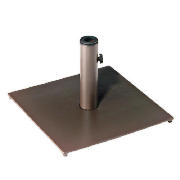 This Tesco powder coated iron base is made from steel and weighs 9kg.