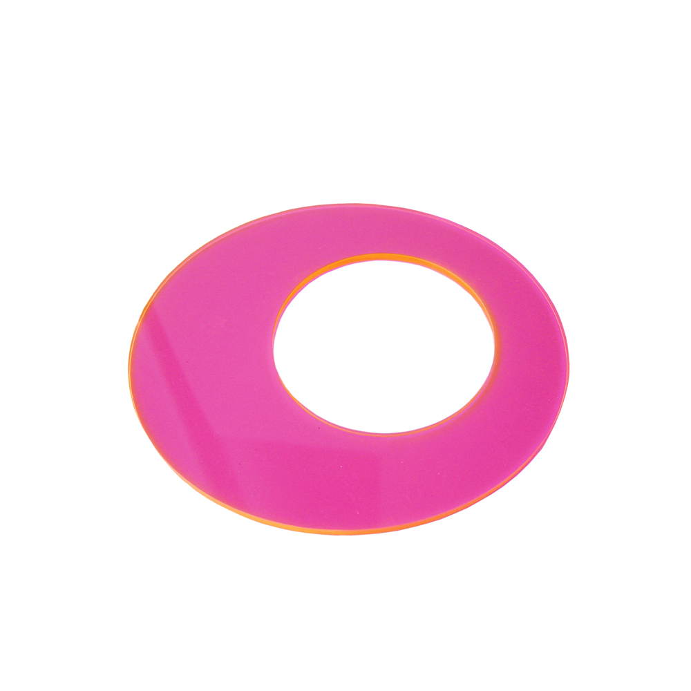 Unbranded Flat Oval Perspex Bangle - Pink