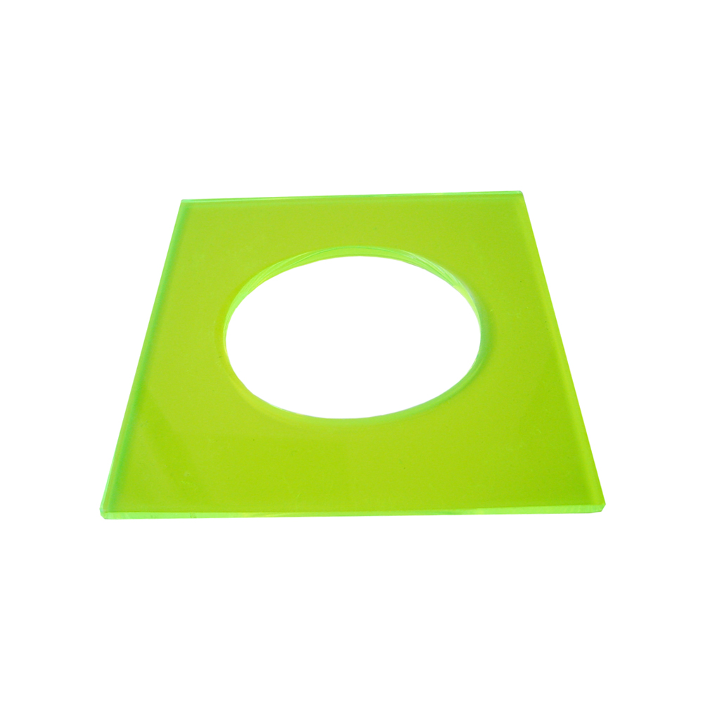 Unbranded Flat Square Perspex Bangle - Lime