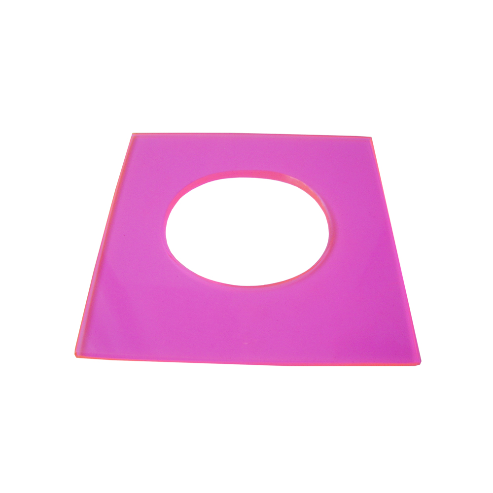 Unbranded Flat Square Perspex Bangle - Pink