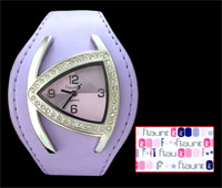 Flaunt-it Quartz Analogue Bling Watch (Purple)