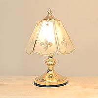 Fleur De Lys Touch Lamp Brass Finish Large Height 350mm