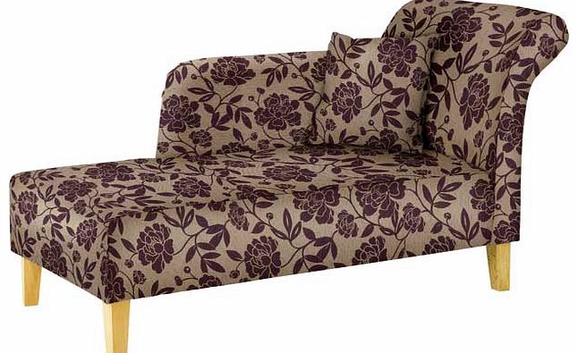 Style your home with the modern. funky Floral Chaise Longue. This cranberry Floral Chaise Longue is crafted from fabric with a comfy cushion and practical wooden legs. For optimal home comfort. look no further than the Floral Chaise Longue. Part of t