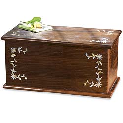 Floral Inlaid Storage Box