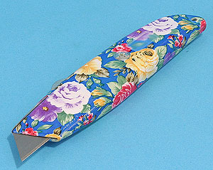 Our utility knives are a cut above the rest with its bright floral handle and a blade that retracts 