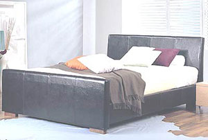 Florence Double Leather Bed