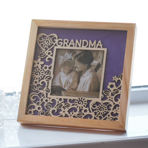 Unbranded Flourish Grandma Natural Wood Photo Frame