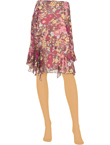Flowery- voile skirt.