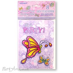 Fluttering butterflies - Invitations pack of 8