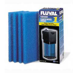 4 Pack of Fluval Foam inserts, which are specially sized to fit the Fluval 1 Internal Filter.  Foam 