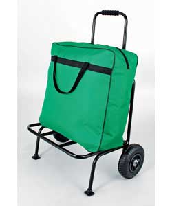Easy to fold with foldable wheels. Steel tube trolley with powder coating. Waterproof bag to fit car