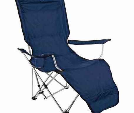 Unbranded Folding Camping Lounger with Retractable Footrest