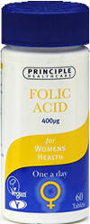 Folic Acid x 60 Tablets (200 RDA) by Principle Healthcare