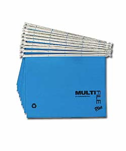 Pack of 20 foolscap suspension files. Environmenta