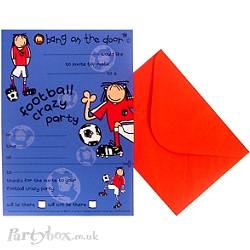 Party Supplies - Football crazy - Pack of 20 Invitations