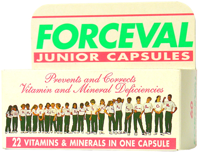 Forceval Junior Capsules  for Children (5 years and over) contain a comprehensive combination of