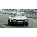 A 143 scale replica of the Ford Escort ITC raced by Mitter in the 1968 Nurburgring 500km. Measures