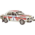 A 1/43 scale replica of the Ford Escort Mk1 1000 Lakes as driven by Mikkola and Davenport. The
