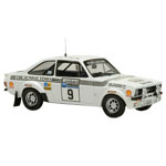 A highly detailed 1/43 scale replica of the Escort MkII driven to victory in the 1977 RAC Rally by
