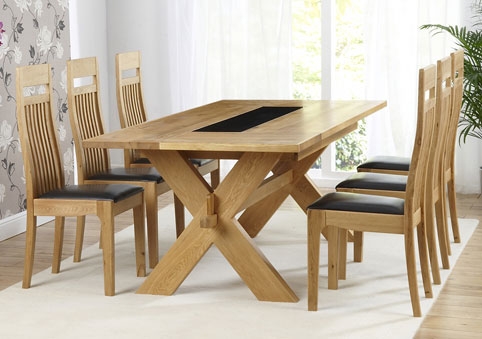 Unbranded Forenz Oak Dining Table - 200cm and 6 Napoli