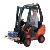 Children’s fork lift truck manufactured to the original design of the new Linde 394 series. The
